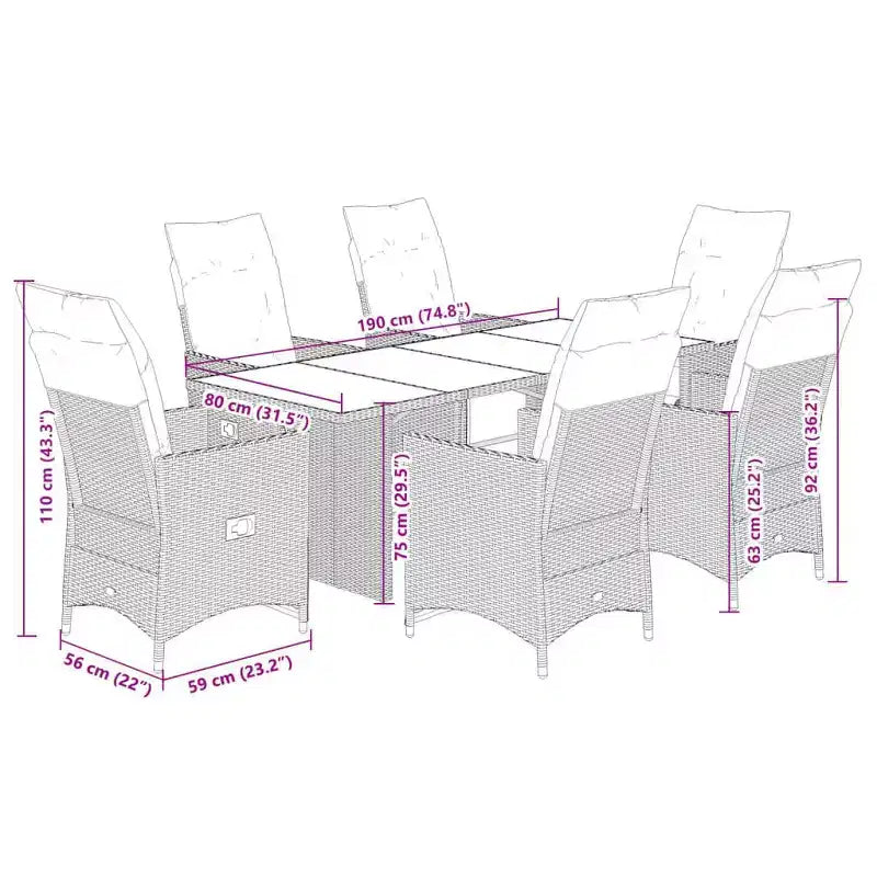 vidaXL Bistro Set PE rattan, powder-coated steel, solid acacia wood