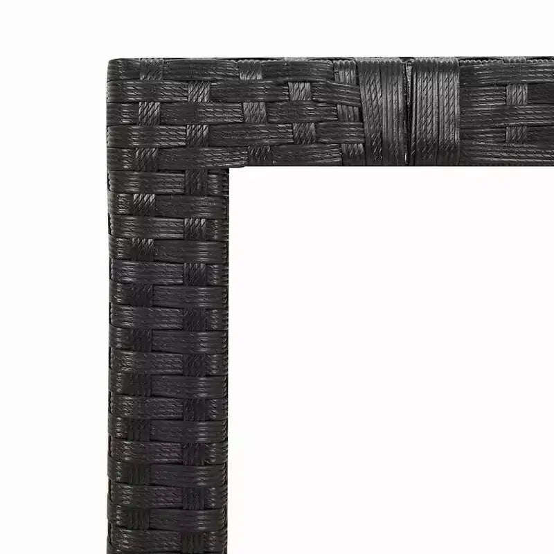 vidaXL Bistro Set Black PE Rattan 8-seater Bistro Set Rectangular