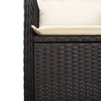 vidaXL Bistro Set Black PE Rattan 8-seater Bistro Set Rectangular