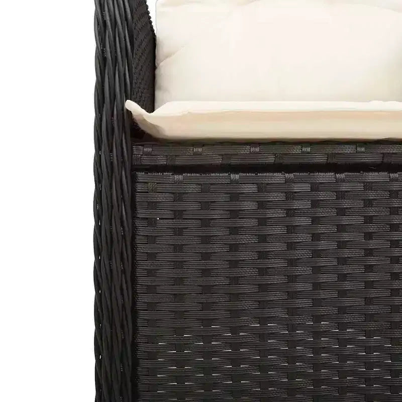 vidaXL Bistro Set Black PE Rattan 8-seater Bistro Set Rectangular