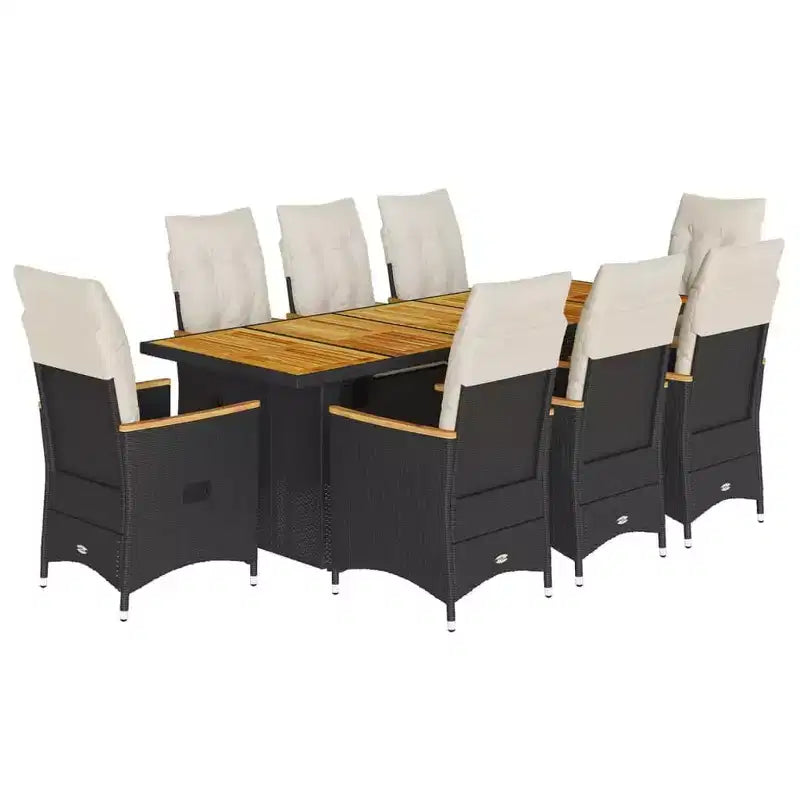 vidaXL Bistro Set Black, Cream White