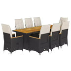 vidaXL Bistro Set Black, Cream White