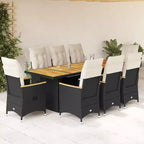 vidaXL Bistro Set Black, Cream White
