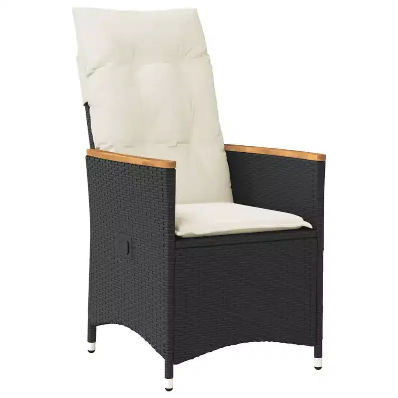 vidaXL Bistro Set Black, Cream White
