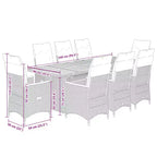 vidaXL Bistro Set Black, Cream White
