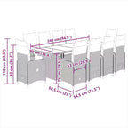 vidaXL Bistro Set Grey