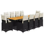 vidaXL Bistro Set Black and Cream White