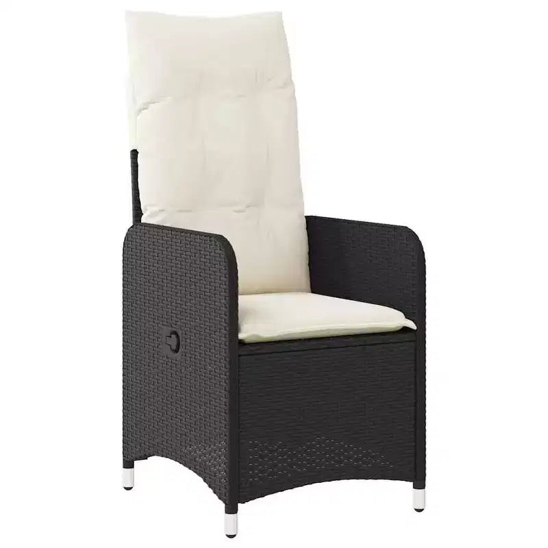 vidaXL Bistro Set Black and Cream White