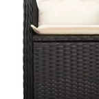 vidaXL Bistro Set Black and Cream White