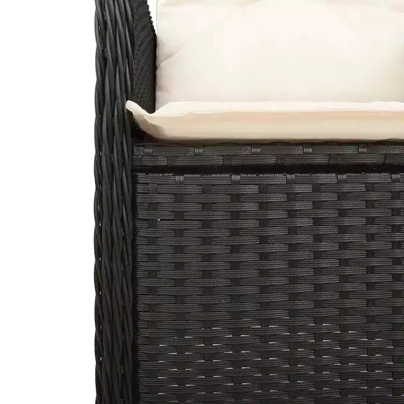 vidaXL Bistro Set Black and Cream White