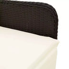 vidaXL Bistro Set Black and Cream White