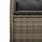vidaXL Bistro Set Grey PE rattan Large Bistro Set Rectangular Modern