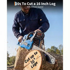 Gas Powered Chainsaw 52cc 2-Stroke, Features Automatic Chain Lubrication & Quick Start Ergonomic Handle for Heavy-Duty Tree Trimming and Land Clearing