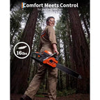 Gas Powered Chainsaw 52cc 2-Stroke, Features Automatic Chain Lubrication & Quick Start Ergonomic Handle for Heavy-Duty Tree Trimming and Land Clearing