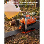 Gas Powered Chainsaw 52cc 2-Stroke, Features Automatic Chain Lubrication & Quick Start Ergonomic Handle for Heavy-Duty Tree Trimming and Land Clearing