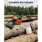 Gas Powered Chainsaw 52cc 2-Stroke, Features Automatic Chain Lubrication & Quick Start Ergonomic Handle for Heavy-Duty Tree Trimming and Land Clearing