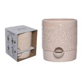 Transpac Large Dolomite Botanical Cream Self Water Planter Grey for Spring Garden Decor