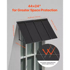 Window Awning Door Canopy 44 x 24 Inch Outdoor Steel Anti-Rust Front Door Awning