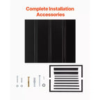 Window Awning Door Canopy 44 x 24 Inch Outdoor Steel Anti-Rust Front Door Awning