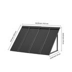 Window Awning Door Canopy 44 x 24 Inch Outdoor Steel Anti-Rust Front Door Awning