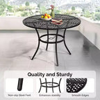 Karl Home | Patio Round Metal Table