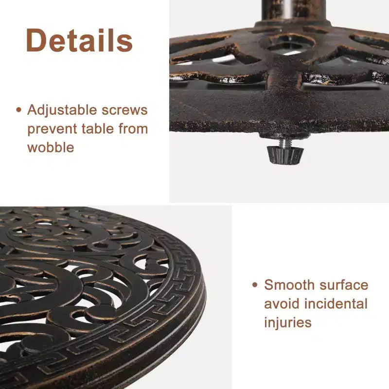 Karl Home | 40-Inch Metal Patio Bar Table