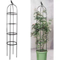ACOINEL 6ft Black Garden Obelisk Trellis, Rustproof Metal Plant Support for Climbing Plants Indoor Outdoor
