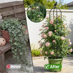 ACOINEL 6ft Black Garden Obelisk Trellis, Rustproof Metal Plant Support for Climbing Plants Indoor Outdoor