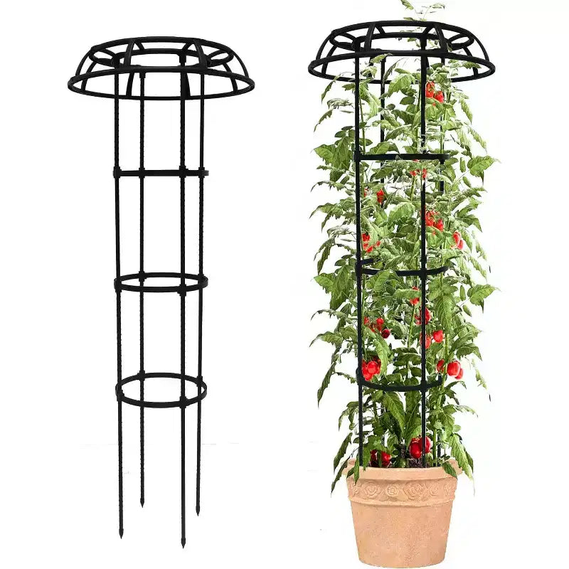 ACOINEL 53 Inch Mushroom Top Garden Trellis, Rustproof Metal Plant Support for Climbing Plants Indoor Outdoor 1 Pack