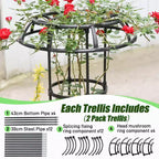 ACOINEL 53 Inch Mushroom Top Garden Trellis, Rustproof Metal Plant Support for Climbing Plants Indoor Outdoor 1 Pack