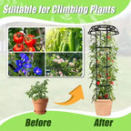 ACOINEL 53 Inch Mushroom Top Garden Trellis, Rustproof Metal Plant Support for Climbing Plants Indoor Outdoor 1 Pack