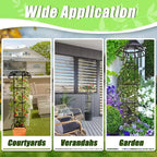 ACOINEL 53 Inch Mushroom Top Garden Trellis, Rustproof Metal Plant Support for Climbing Plants Indoor Outdoor 1 Pack