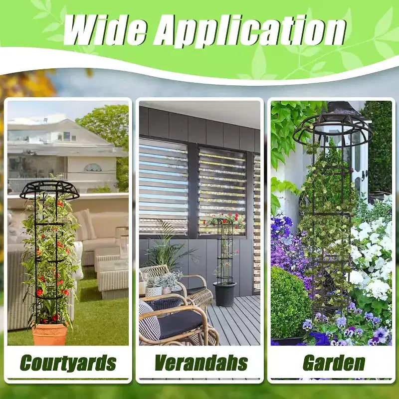 ACOINEL 53 Inch Mushroom Top Garden Trellis, Rustproof Metal Plant Support for Climbing Plants Indoor Outdoor 1 Pack