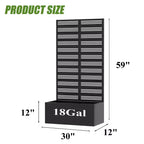 Dovelina Raised Garden Bed with Trellis Metal Planter Box with Privacy Screen for Climbing Plants-59 x 30/60, 47 x 47/94,72 x 35/47/70/94