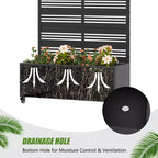 Dovelina Raised Garden Bed with Trellis Metal Planter Box with Privacy Screen for Climbing Plants-59 x 30/60, 47 x 47/94,72 x 35/47/70/94
