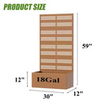 Dovelina Raised Garden Bed with Trellis Metal Planter Box with Privacy Screen for Climbing Plants-59 x 30/60, 47 x 47/94,72 x 35/47/70/94