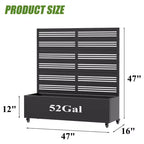 Dovelina Raised Garden Bed with Trellis Metal Planter Box with Privacy Screen for Climbing Plants-59 x 30/60, 47 x 47/94,72 x 35/47/70/94