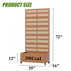 Dovelina Raised Garden Bed with Trellis Metal Planter Box with Privacy Screen for Climbing Plants-59 x 30/60, 47 x 47/94,72 x 35/47/70/94