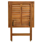 vidaXL Bistro Set Wood Tone Solid Acacia Wood Foldable Bistro Set