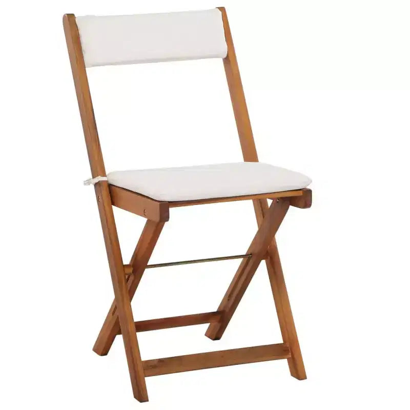 vidaXL Bistro Set Wood Tone Solid Acacia Wood Foldable Bistro Set