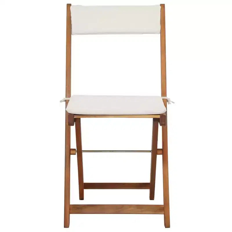 vidaXL Bistro Set Wood Tone Solid Acacia Wood Foldable Bistro Set
