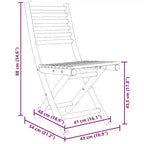 vidaXL Bistro Set Natural Bamboo Bamboo Compact Foldable Bistro Set