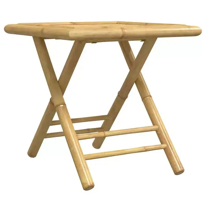 vidaXL Bistro Set Natural Bamboo Bamboo Compact Foldable Bistro Set