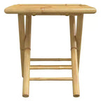 vidaXL Bistro Set Natural Bamboo Bamboo Compact Foldable Bistro Set