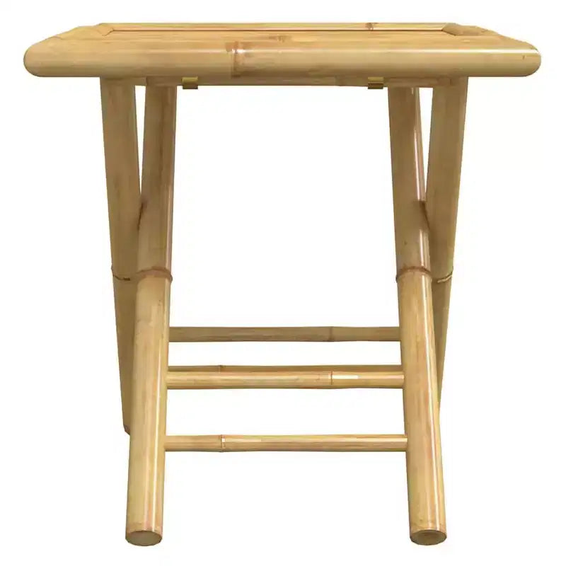 vidaXL Bistro Set Natural Bamboo Bamboo Compact Foldable Bistro Set