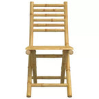 vidaXL Bistro Set Natural Bamboo Bamboo Compact Foldable Bistro Set