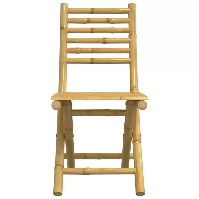 vidaXL Bistro Set Natural Bamboo Bamboo Compact Foldable Bistro Set