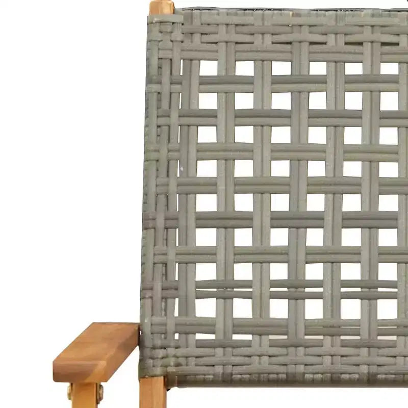 vidaXL Bistro Set Solid acacia wood, PE rattan Medium Foldable