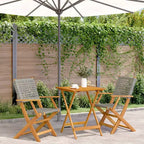 vidaXL Bistro Set Solid acacia wood, PE rattan Medium Foldable