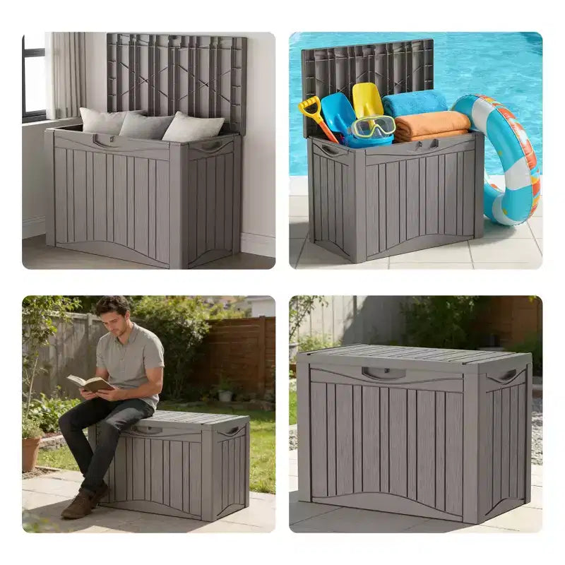50 Gal. Resin Storage Deck Box for Outdoor Indoor